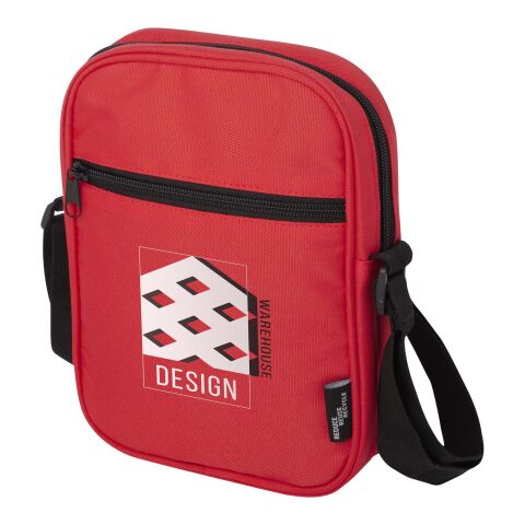 Sac bandoulière Byron de 2 L recyclé certifié GRS Standard | Rouge | sans marquage | non disponible | non disponible | non disponible