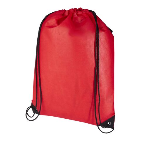 Sac à dos avec cordon Evergreen non tissé recyclé GRS de 5L Standard | Rouge | sans marquage | non disponible | non disponible | non disponible