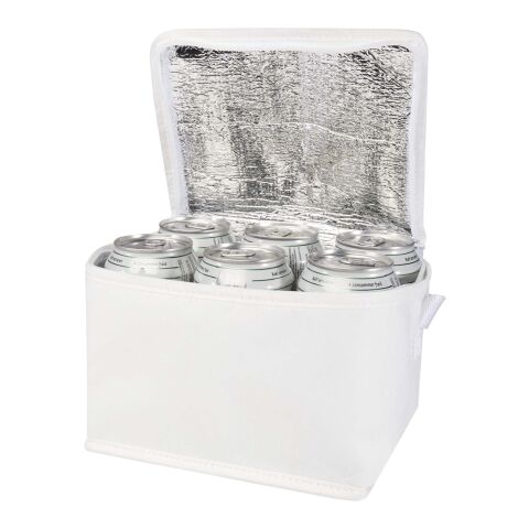 Sac isotherme Spectrum non tissé recyclé GRS de 4L pour 6&nbsp;canettes Standard | Blanc | sans marquage | non disponible | non disponible