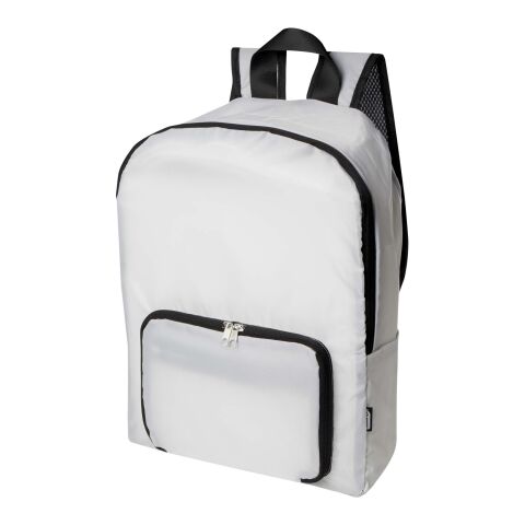 Sac à dos pliable EcoFold de 15 L en RPET Standard | blanc | sans marquage | non disponible | non disponible | non disponible