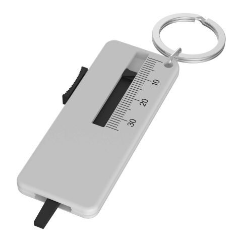Porte-clés Rove recyclé vérificateur de structures de pneu blanc