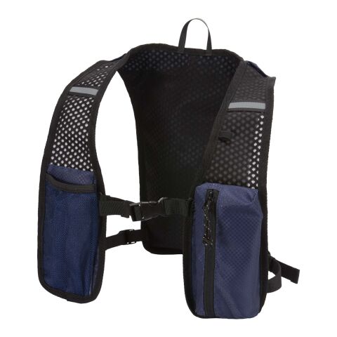 Gilet de course Nomad de 5&nbsp;L en matériaux recyclés certifiés GRS avec système d’hydratation Standard | Marine | sans marquage | non disponible | non disponible | non disponible