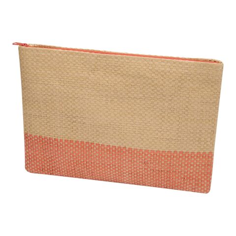 Pochette en papier paille Rhythm avec fermeture à glissière, 3 L Brick
