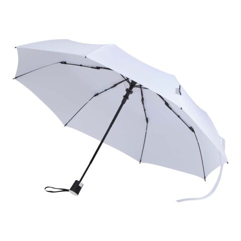 Parapluie pliable Agnes 21 pouces à ouverture automatique en RPET blanc