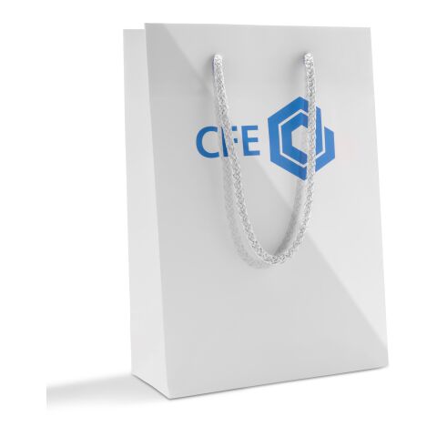 Sac papier avec cordelettes, 16 x 23 cm Offset | brillant | 248 - vert