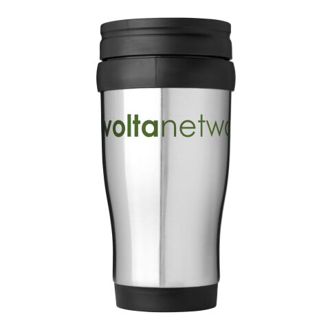Mug isotherme Sanibel Standard | Argent-Noir | sans marquage | non disponible | non disponible