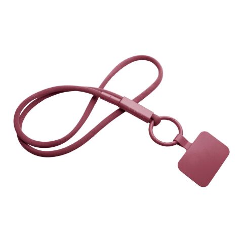 Tour de cou porte-téléphone Tubyard avec tube en plastique recyclé Bordeaux | sans marquage | non disponible | non disponible