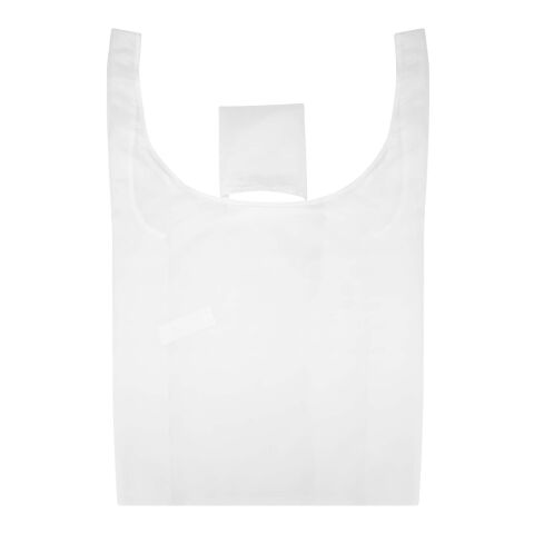 Sac shopping pliable Edy en rPET 105&nbsp;g/m2 avec impression par sublimation blanc
