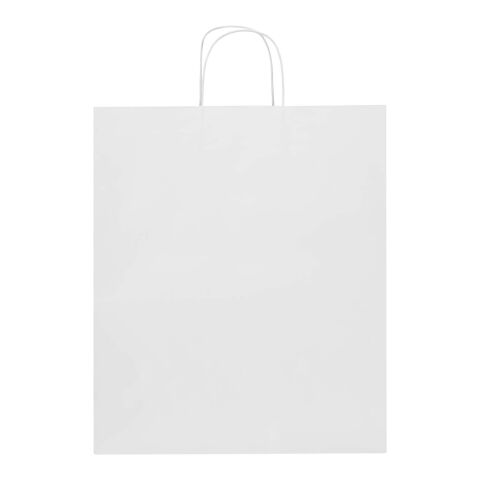 Sac en papier Kraft 80 à 90&nbsp;g/m2 avec poignées torsadées 32 x 17 x 39&nbsp;cm Blanc