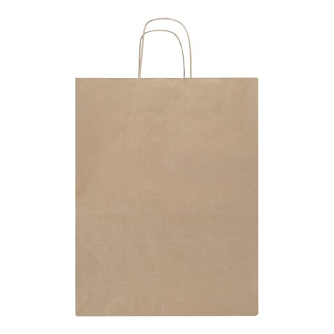 Sac en papier Kraft 80 à 90 g/m2 avec poignées torsadées 25 x 15 x 32&nbsp;cm Marron kraft | sans marquage | non disponible | non disponible