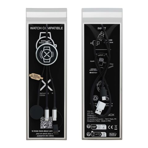 Câble de charge de montre connectée 7-en-1 SCX.design C34  noir | sans marquage | non disponible | non disponible