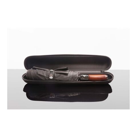 Parapluie pliable en bois avec ouverture et fermeture automatique SCX.design R03  noir | sans marquage | non disponible | non disponible