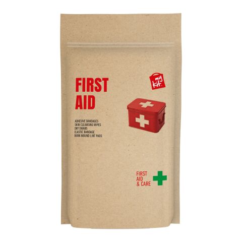 MyKit Premiers Secours Marron kraft | non disponible | Impression Numérique | recto | 100 mm x 120 mm