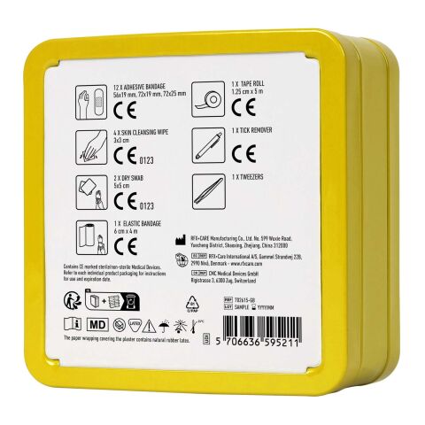 Kit de premiers secours en métal pour animaux de compagnie MyKit Jaune | sans marquage