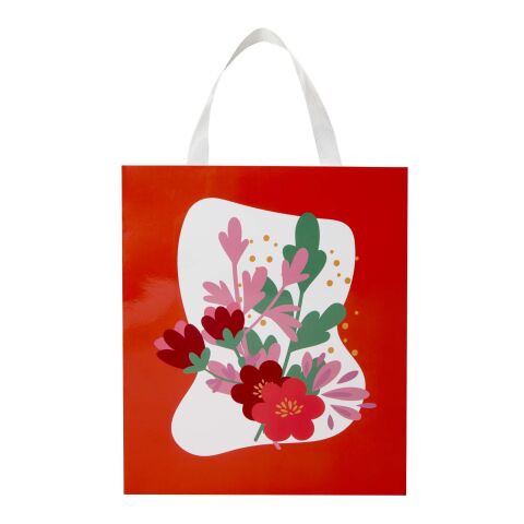 Sac en papier Smartfold 230 g/m² avec anses en ruban et pelliculage brillant - 31 x 12 x 39 cm blanc