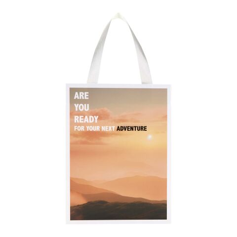Sac en papier Smartfold 230 g/m² avec anses en ruban et pelliculage mat - 24 x 10 x 32 cm blanc