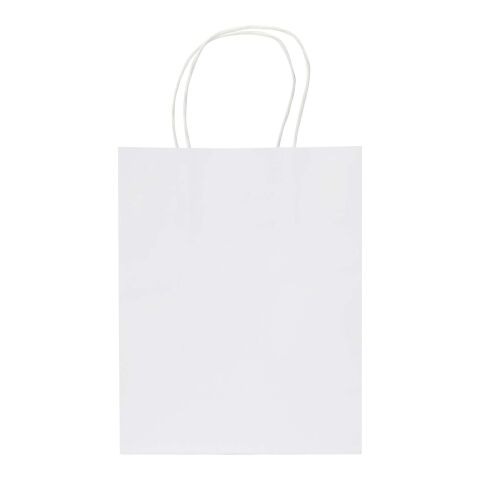 Sac en papier Kraft 120 g/m² avec anses torsadées - 18 x 9 x 23 cm blanc