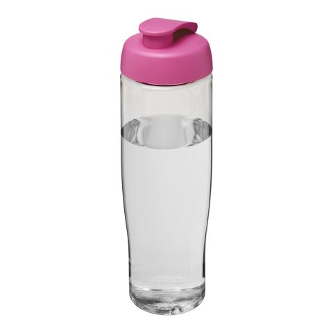 Bouteille de sport avec couvercle à clapet H2O Tempo® - 700 ml Translucide-Rose | sans marquage | non disponible | non disponible