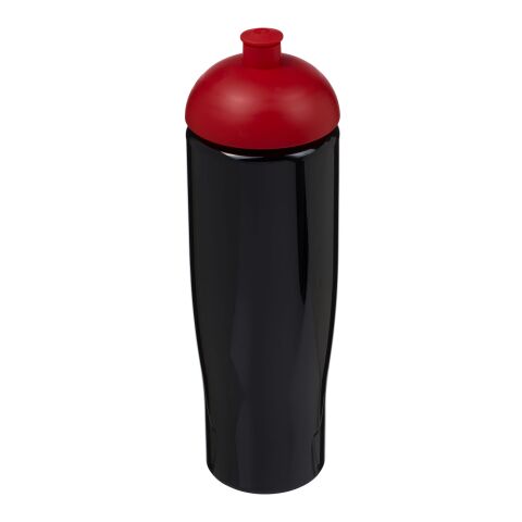 Bouteille H2O Tempo® de sport avec couvercle en dôme - 700 ml Noir-Rouge | sans marquage | non disponible | non disponible