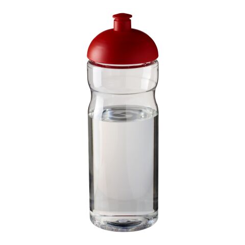Bouteille avec couvercle dôme H2O Base® - 650 ml Blanc-Rouge | sans marquage | non disponible | non disponible