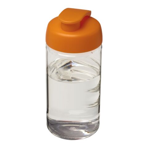Bouteille H2O Bop® de sport avec couvercle à clapet - 500 ml Translucide-Orange | sans marquage | non disponible | non disponible