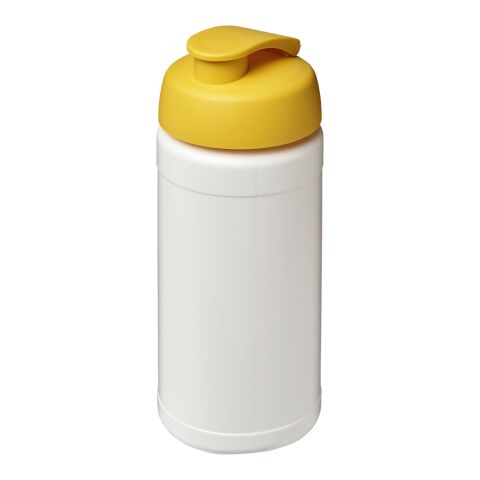 Bouteille Baseline® Plus de sport avec couvercle à clapet - 500 ml Translucide-Jaune | sans marquage | non disponible | non disponible