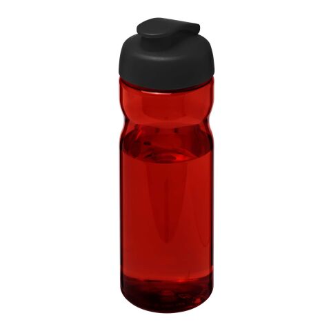 Bouteille H2O Eco de sport avec couvercle à clapet - 650 ml Rouge-Noir | sans marquage | non disponible | non disponible