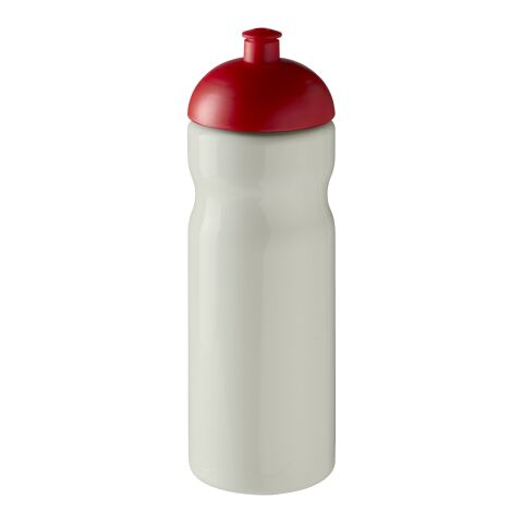 Bouteille H2O&nbsp;Eco de sport avec couvercle dôme - 650&nbsp;ml Ivoire-Rouge | sans marquage | non disponible | non disponible