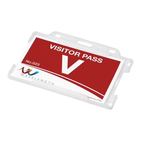 Porte-cartes Vega en plastique recyclé Blanc givré | sans marquage | non disponible | non disponible