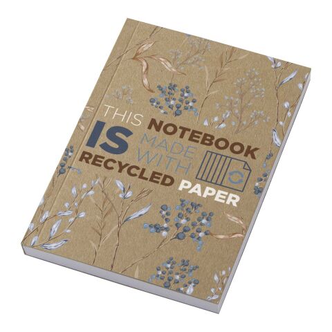 Carnet A6 à couverture souple recyclée en kraft Novella Austen avec 100 feuilles Naturel | sans marquage | non disponible | non disponible