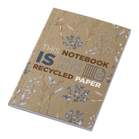 Carnet A6 à couverture souple recyclée en kraft Novella Austen avec 50 feuilles Naturel | sans marquage | non disponible | non disponible
