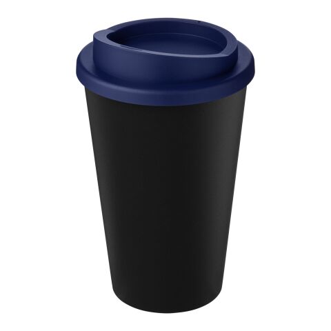 Gobelet recyclé de 350 ml Americano Eco Noir-Bleu | sans marquage | non disponible | non disponible