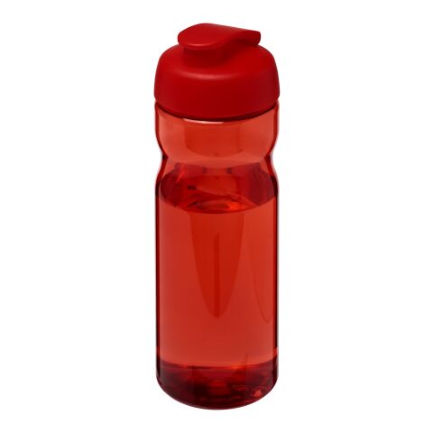 Bouteille de sport H2O Active® Base Tritan™ de 650 ml à couvercle à clapet Rouge-Rouge | sans marquage | non disponible | non disponible