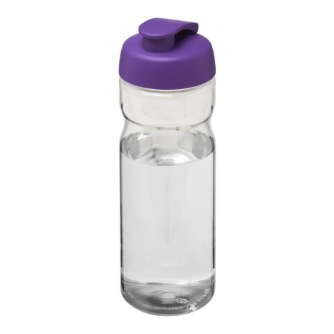 Bouteille de sport H2O Active® Base Tritan™ de 650&nbsp;ml à couvercle à clapet Translucide-Violet | sans marquage | non disponible | non disponible