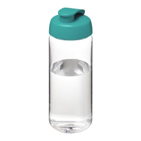 Bouteille de sport H2O Active® Octave Tritan™ de 600 ml avec couvercle à clapet Translucide-Bleu aqua | sans marquage | non disponible | non disponible