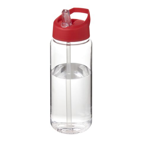 Bouteille de sport H2O Active® Octave Tritan™ de 600 ml avec couvercle à bec verseur Translucide-Rouge | sans marquage | non disponible | non disponible