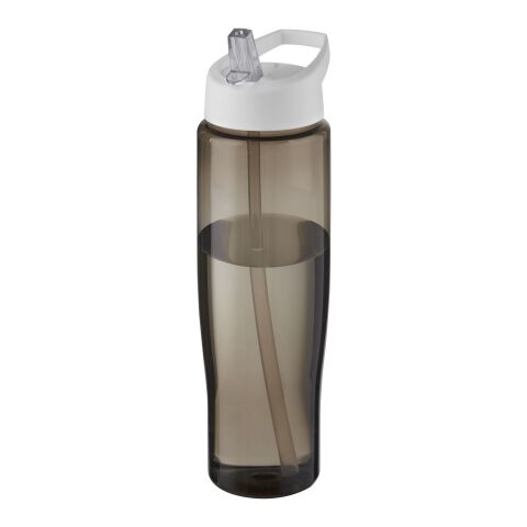 Bouteille de sport H2O Active® Eco Tempo de 700 ml avec couvercle à bec verseur Blanc-Charbon | sans marquage | non disponible | non disponible