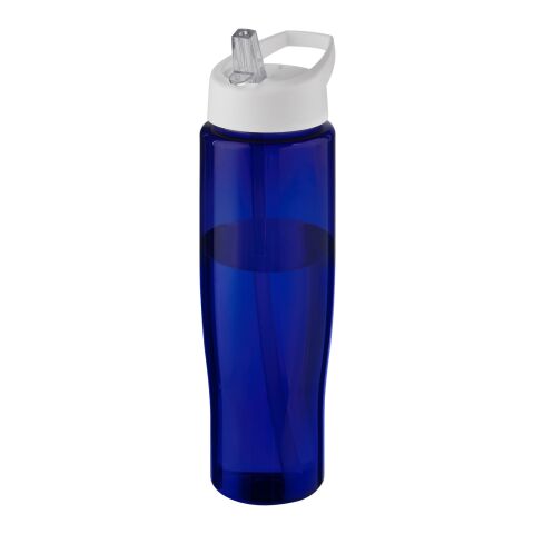 Bouteille de sport H2O Active® Eco Tempo de 700&nbsp;ml avec couvercle à bec verseur Blanc-Bleu | sans marquage | non disponible | non disponible