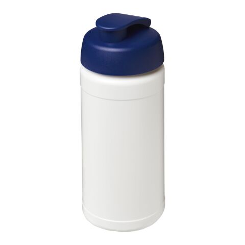 Bouteille de sport Baseline de 500 ml recyclée avec couvercle rabattable Translucide-Bleu | sans marquage | non disponible | non disponible
