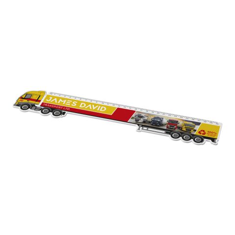 Règle Tait de 30 cm en plastique recyclé en forme de camion Blanc | sans marquage | non disponible | non disponible