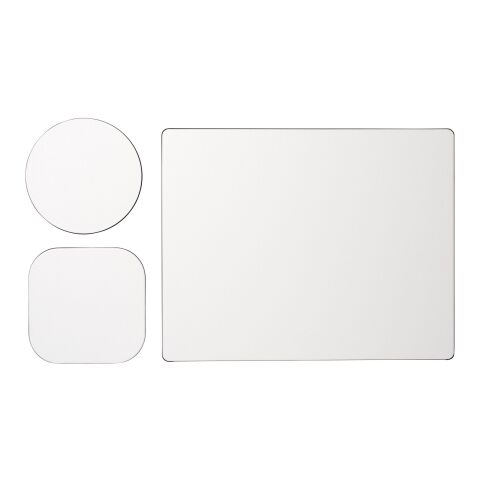 Ensemble de tapis de souris et sous-verre Brite-Mat® noir | sans marquage | non disponible | non disponible