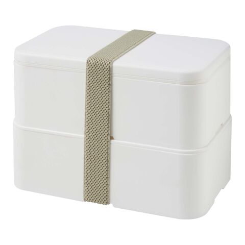 Boîte à lunch à double épaisseur de 700&nbsp;+&nbsp;700&nbsp;ml MIYO POP blanc | sans marquage | non disponible | non disponible