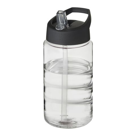 Bouteille H2O Bop de sport avec paille - 500 ml Blanc-Noir | sans marquage | non disponible | non disponible