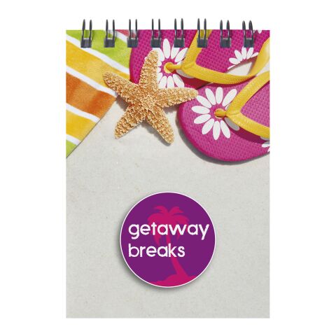 Bloc-note à spirale A7 - pages blanches blanc-noir | 50 pages | sans marquage | non disponible | non disponible