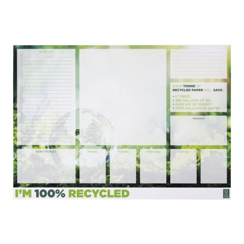 Bloc-notes A2 recyclé Desk-Mate® blanc | 25 pages | sans marquage | non disponible | non disponible