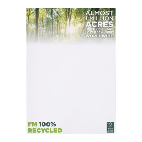 Bloc-notes A4 recyclé Desk-Mate® Blanc | 25 pages | sans marquage | non disponible | non disponible