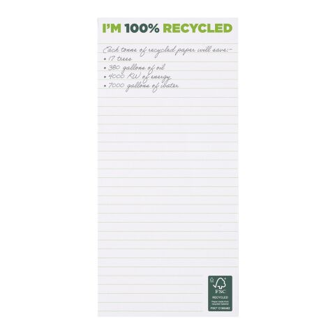 Bloc-notes 1/3 A4 recyclé Desk-Mate® blanc | 25 pages | sans marquage | non disponible | non disponible
