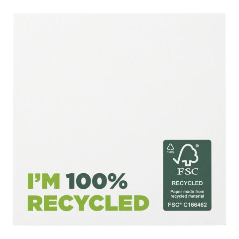 Notes autocollantes recyclées 75 x 75 mm Sticky-Mate® Blanc | 25 Seiten | sans marquage | non disponible | non disponible