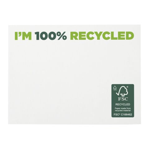 Notes autocollantes recyclées 100 x 75 mm Sticky-Mate® Blanc | 25 Seiten | sans marquage | non disponible | non disponible