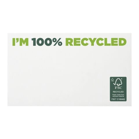 Notes autocollantes recyclées 127 x 75 mm Sticky-Mate® Blanc | 25 Seiten | sans marquage | non disponible | non disponible